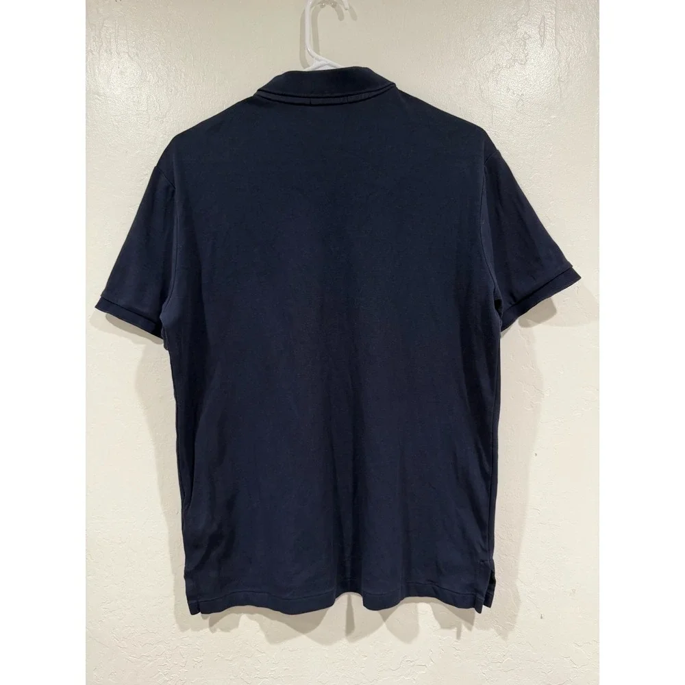 Polo Ralph Lauren Mens Custom Slim Fit Mesh Polo Shirt Navy Blue Size M